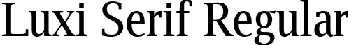 Luxi Serif Regular font - luxirr.ttf