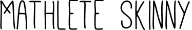 Mathlete Skinny font - Mathlete-Skinny.otf