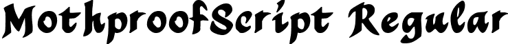 MothproofScript Regular font - Mothproof_Script.ttf