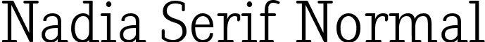 Nadia Serif Normal font - nadia_serif.ttf