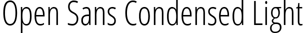 Open Sans Condensed Light font - OpenSans-CondLight.ttf