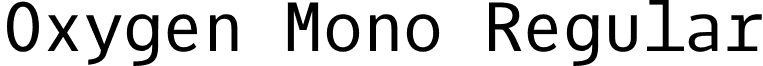 Oxygen Mono Regular font - OxygenMono-Regular.otf