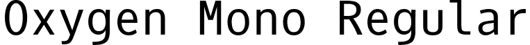 Oxygen Mono Regular font - OxygenMono-Regular.ttf
