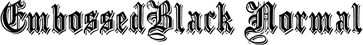 EmbossedBlack Normal font - Embossed_Black_Normal.ttf