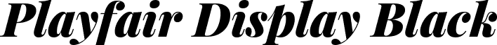 Playfair Display Black font - PlayfairDisplay-BlackItalic.ttf