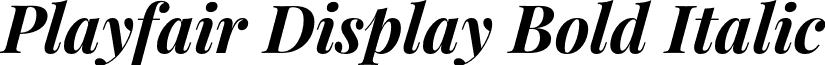 Playfair Display Bold Italic font - PlayfairDisplay-BoldItalic.otf