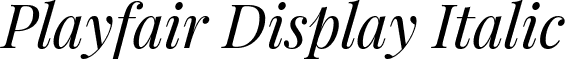 Playfair Display Italic font - PlayfairDisplay-Italic.ttf