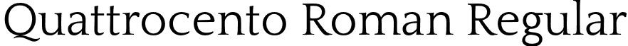 Quattrocento Roman Regular font - Quattrocento-Regular.otf