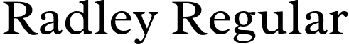 Radley Regular font - Radley-Regular.ttf