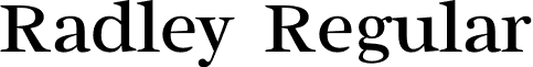Radley Regular font - Radley.otf