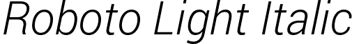 Roboto Light Italic font - Roboto-LightItalic.ttf