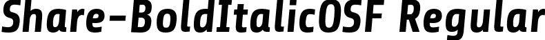 Share-BoldItalicOSF Regular font - Share-BoldItalicOSF.otf