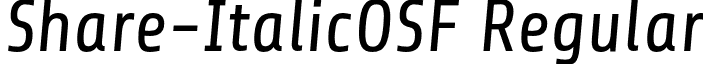 Share-ItalicOSF Regular font - Share-ItalicOSF.otf