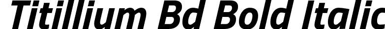 Titillium Bd Bold Italic font - Titillium-BoldItalic.otf