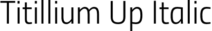 Titillium Up Italic font - Titillium-LightUpright.otf