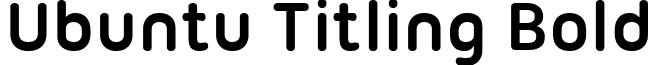 Ubuntu Titling Bold font - UbuntuTitling-Bold.ttf