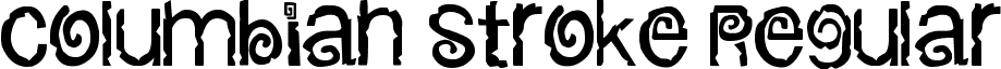 columbian stroke Regular font - columbia stroke.ttf