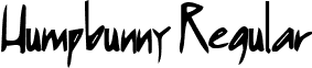 Humpbunny Regular font - Humpbunny.ttf