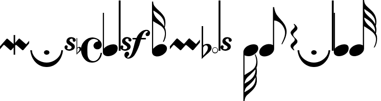 MusicalSymbols Regular font - Musical.ttf