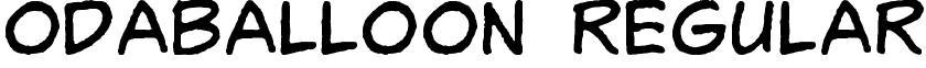 OdaBalloon Regular font - OdaBalloon.ttf