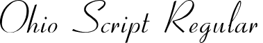 Ohio Script Regular font - ohioscr.ttf