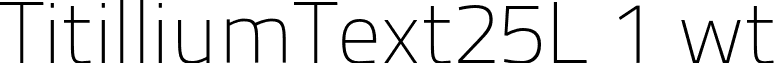 TitilliumText25L 1 wt font - TitilliumTextXtraLight.otf