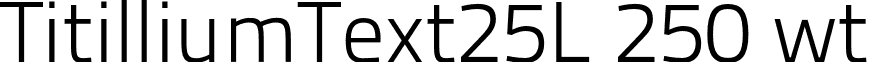 TitilliumText25L 250 wt font - TitilliumTextLight.otf