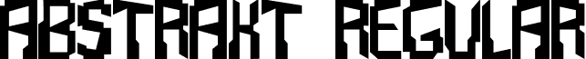 Abstrakt Regular font - abstrakt.ttf