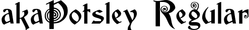 akaPotsley Regular font - akaPotsley.ttf