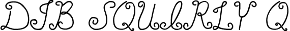 DJB SQUIRLY Q font - DJB SQUIRLY Q.ttf