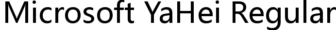 Microsoft YaHei Regular font - chinese.msyh.ttf