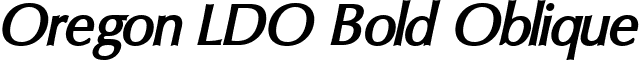 Oregon LDO Bold Oblique font - Oregon LDO Bold Oblique.ttf