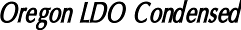 Oregon LDO Condensed font - Oregon LDO Condensed Bold Oblique.ttf