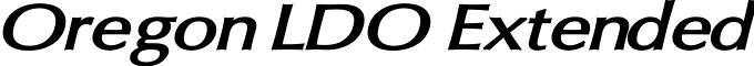 Oregon LDO Extended font - Oregon LDO Extended Bold Oblique.ttf