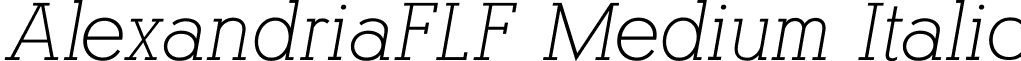 AlexandriaFLF Medium Italic font - AlexandriaFLF-Italic.ttf