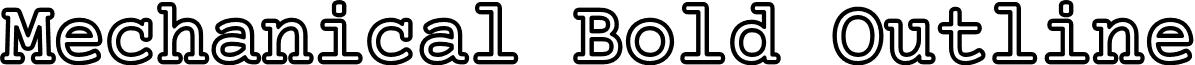 Mechanical Bold Outline font - MechanicalBdOut.otf
