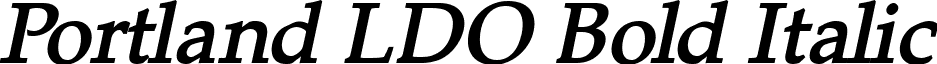 Portland LDO Bold Italic font - Portland LDO Bold Italic.ttf