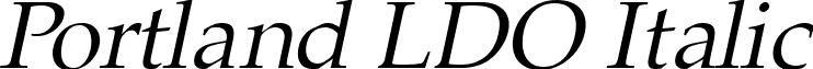 Portland LDO Italic font - Portland LDO Italic.ttf
