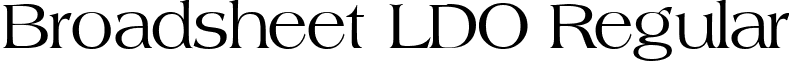 Broadsheet LDO Regular font - Broadsheet_LDO.ttf