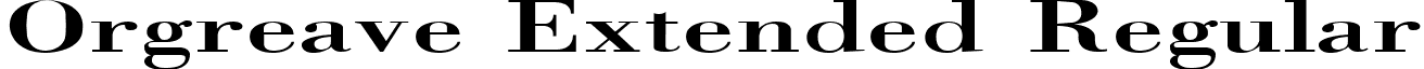 Orgreave Extended Regular font - orgrex.ttf