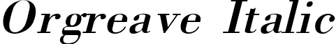 Orgreave Italic font - orgreai.ttf