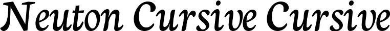 Neuton Cursive Cursive font - Neuton-Cursive.ttf