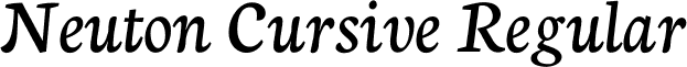 Neuton Cursive Regular font - NeutonCursive-Regular.ttf