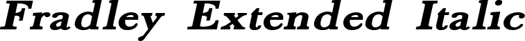Fradley Extended Italic font - fradexi.ttf