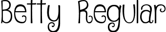 Betty Regular font - Betty Regular.ttf