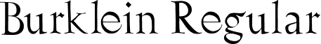 Burklein Regular font - Burklein.ttf