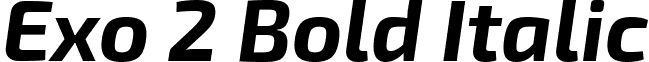 Exo 2 Bold Italic font - Exo2-BoldItalic.ttf