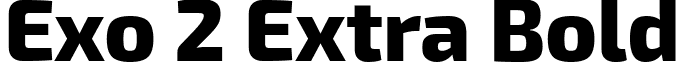 Exo 2 Extra Bold font - Exo2-ExtraBold.ttf