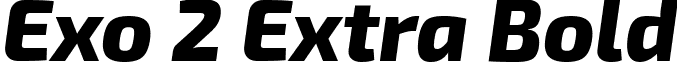 Exo 2 Extra Bold font - Exo2-ExtraBoldItalic.ttf