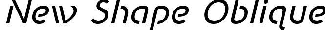 New Shape Oblique font - NewShape-Oblique.ttf